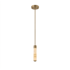 Slender Alabaster Column Chandelier