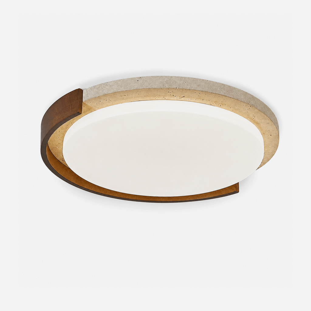 Travertine Eclipse Ceiling Lamp
