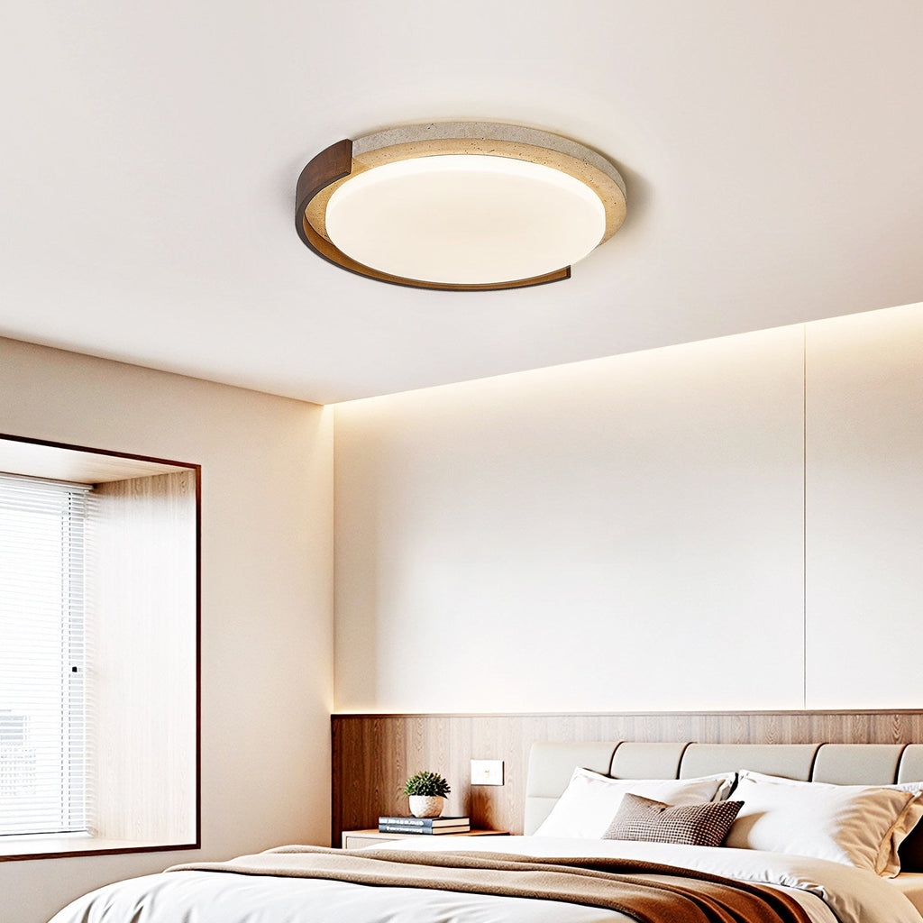Travertine Eclipse Ceiling Lamp