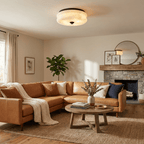 Orsay Alabaster Flush Mount