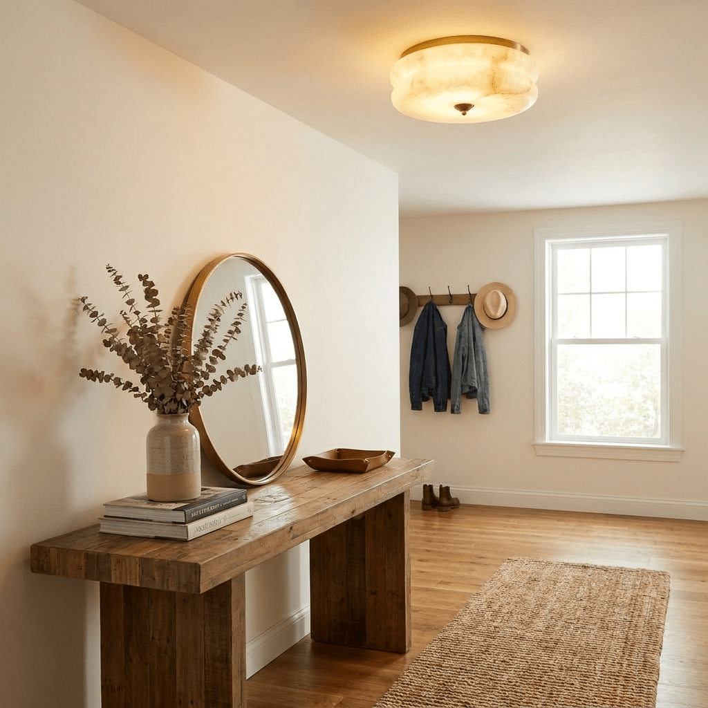 Orsay Alabaster Flush Mount