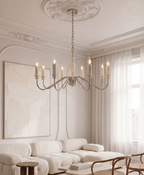 Claren Travertine Candle Chandelier