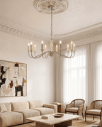 Claren Travertine Candle Chandelier