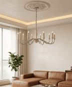 Claren Travertine Candle Chandelier