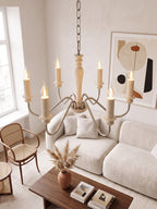 Claren Travertine Candle Chandelier