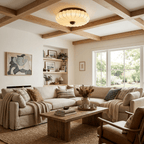 Stretch Fabric Petal Flush Mount