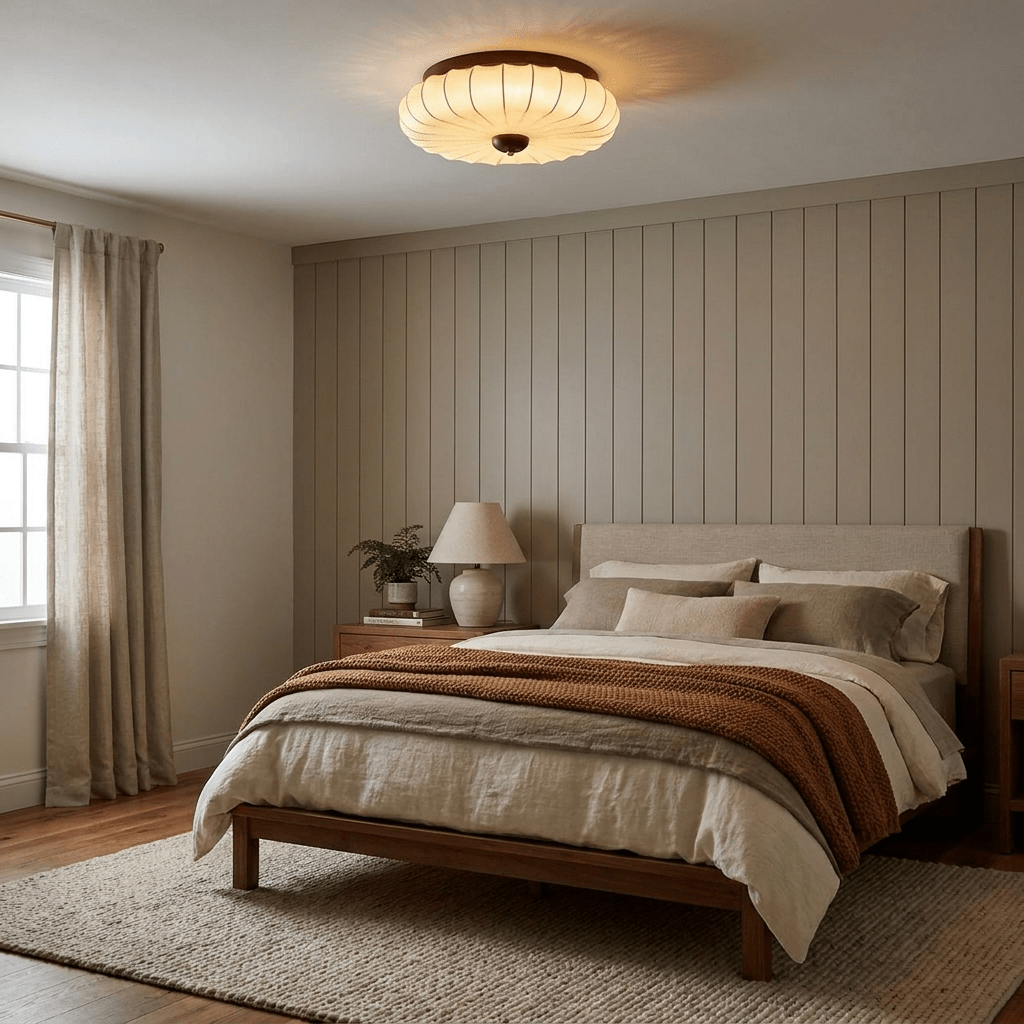 Stretch Fabric Petal Flush Mount