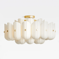 Seraphine Fluted Glass Semi-Flush Ceiling Light