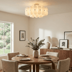Seraphine Fluted Glass Semi-Flush Ceiling Light