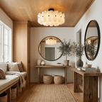 Seraphine Fluted Glass Semi-Flush Ceiling Light