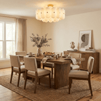 Seraphine Fluted Glass Semi-Flush Ceiling Light