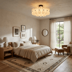 Seraphine Fluted Glass Semi-Flush Ceiling Light