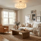 Seraphine Fluted Glass Semi-Flush Ceiling Light