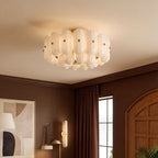 Seraphine Fluted Glass Semi-Flush Ceiling Light