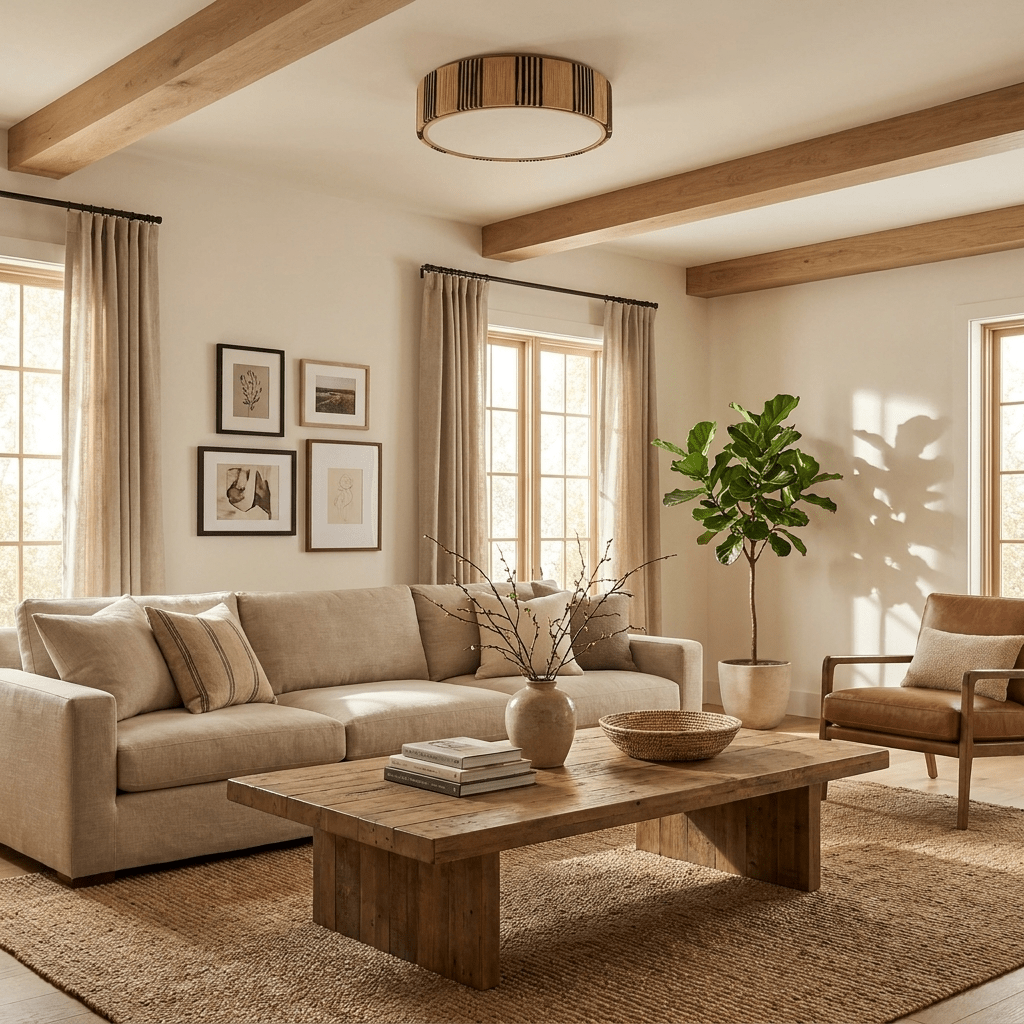 Selora Raffia Flush Mount Ceiling Light