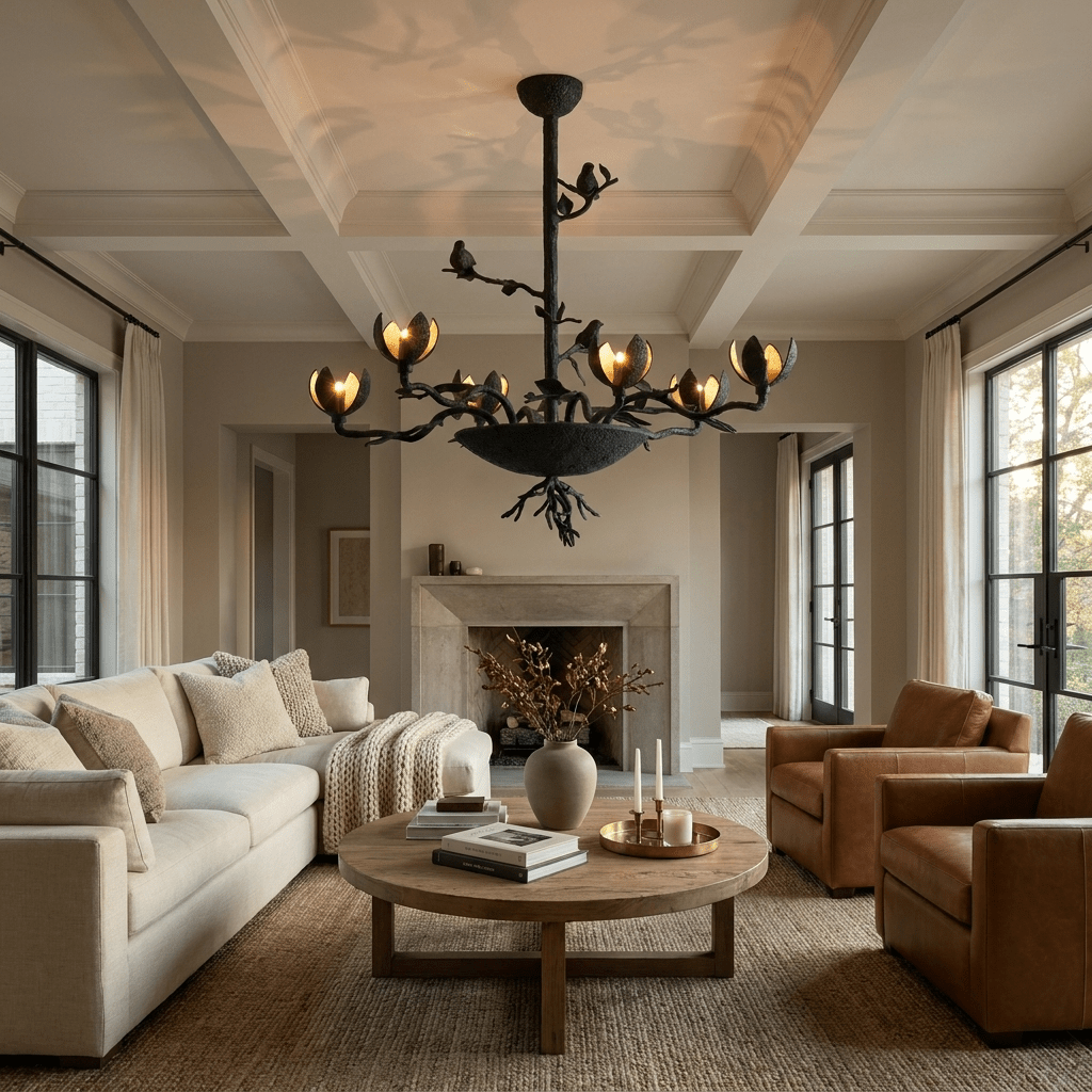 Floral Long Branch Chandelier