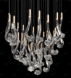 Lucerna LED Glass Flame Chandelier