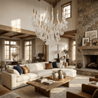 Lucerna LED Glass Flame Chandelier