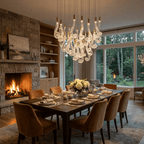 Lucerna LED Glass Flame Chandelier