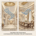 The Flying Surge LED Chandelier | Custom Size & Made-to-Order Lighting for Luxury Homes & Commercial Spaces