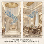 The Flying Surge LED Chandelier | Custom Size & Made-to-Order Lighting for Luxury Homes & Commercial Spaces