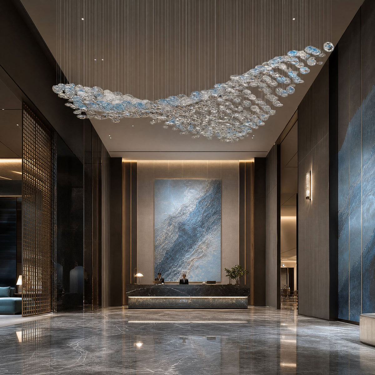 The Flying Surge LED Chandelier | Custom Size & Made-to-Order Lighting for Luxury Homes & Commercial Spaces