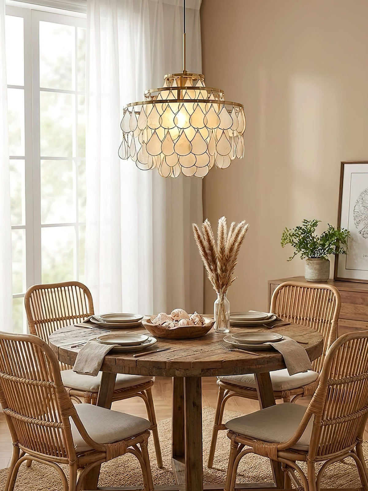 Teardrops Shell Chandelier