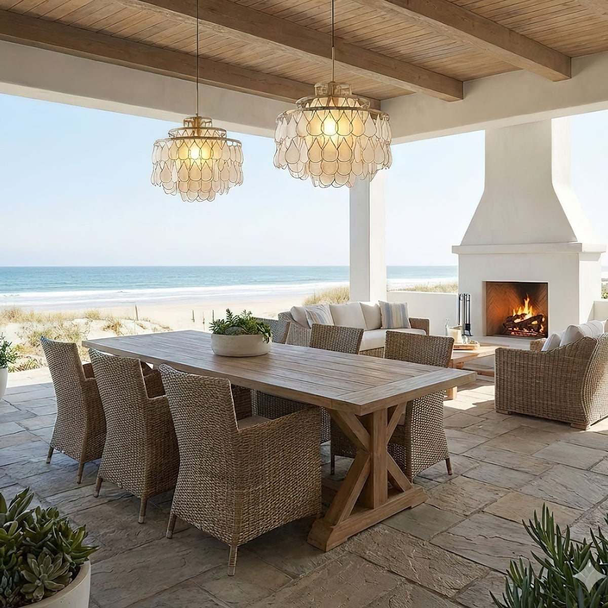 Teardrops Shell Chandelier