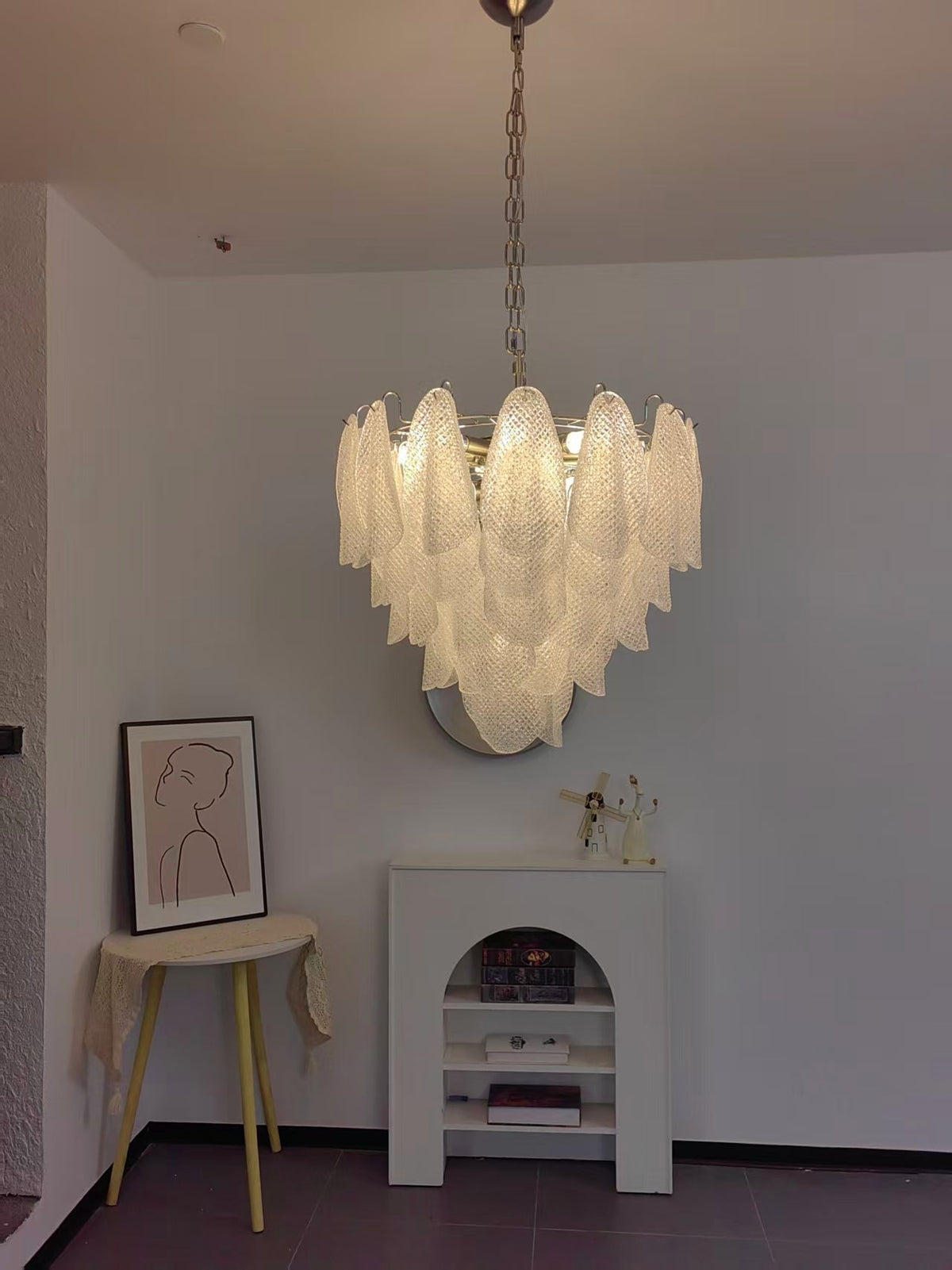 Glass Teardrop Chandelier