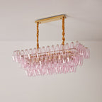 Rose Prism Glass Chandelier