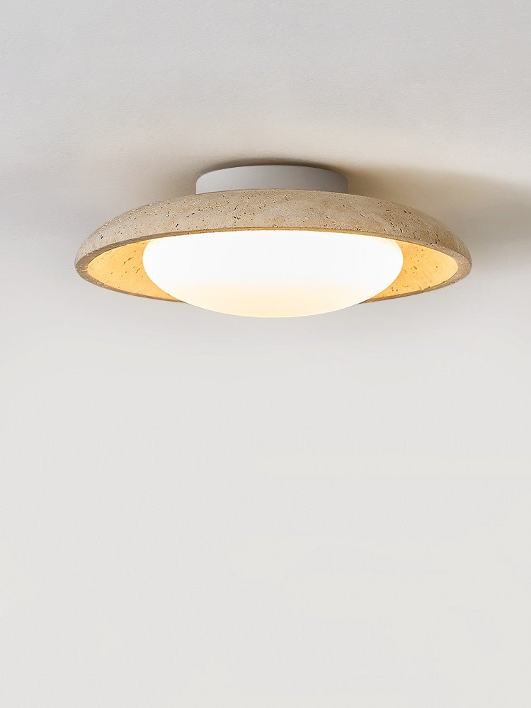 Lunara Yellow Travertine Ceiling Light