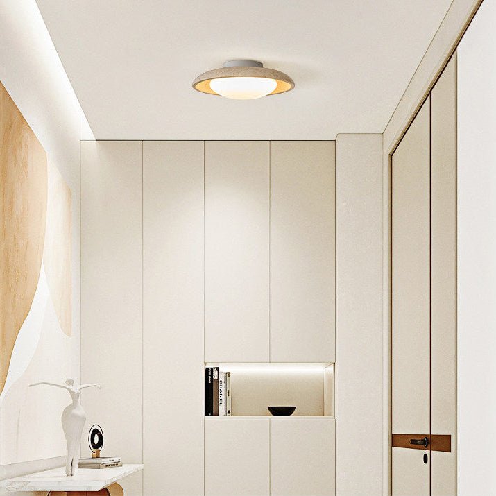 Lunara Yellow Travertine Ceiling Light