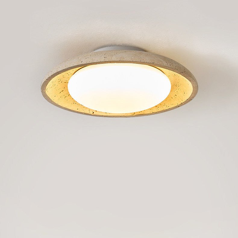 Lunara Yellow Travertine Ceiling Light