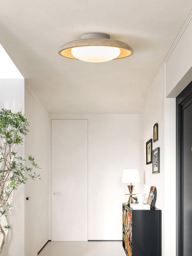 Lunara Yellow Travertine Ceiling Light