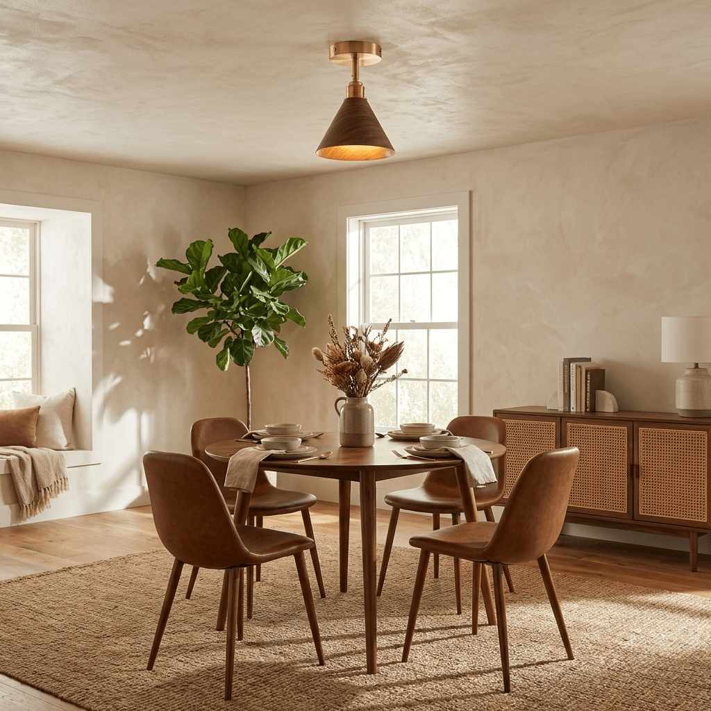 Cone Semi-Flush Ceiling Light