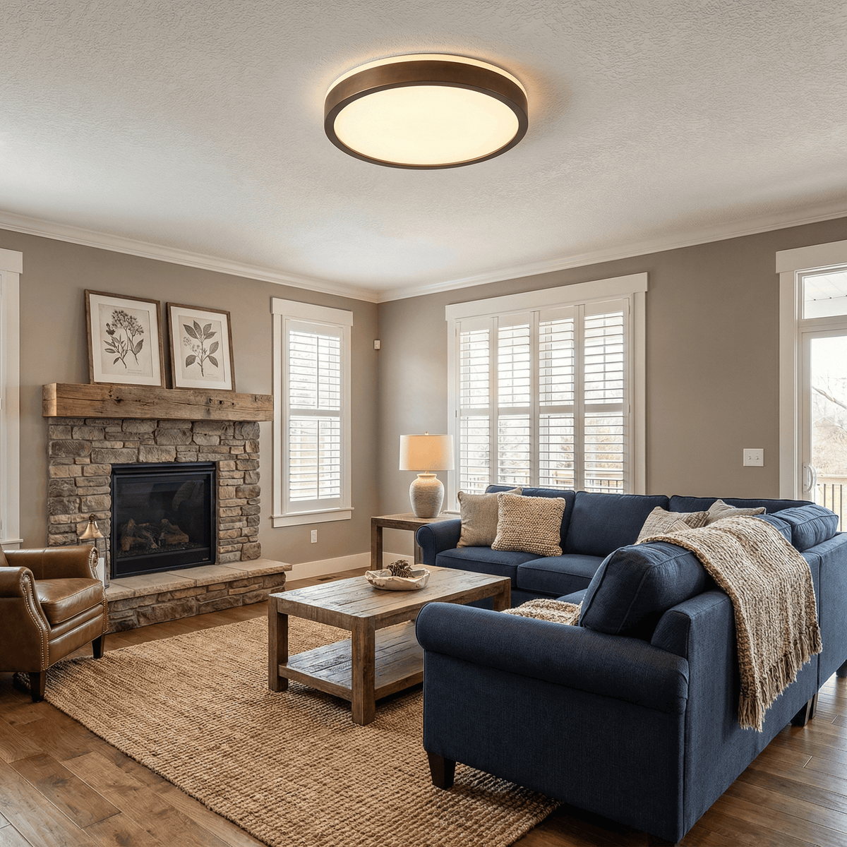 Alder Frame Ceiling Lamp