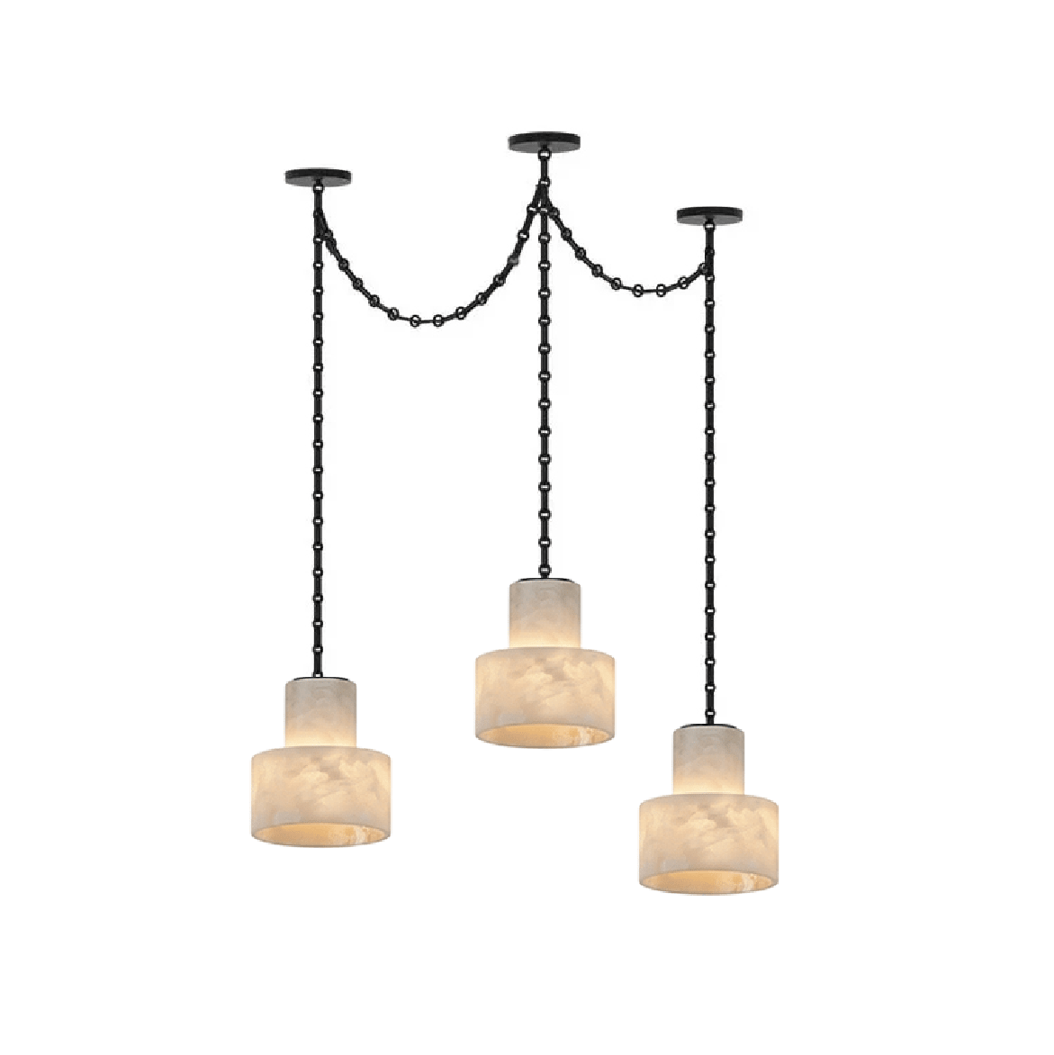 Multi-Tier Chain Drum Pendant Lamp
