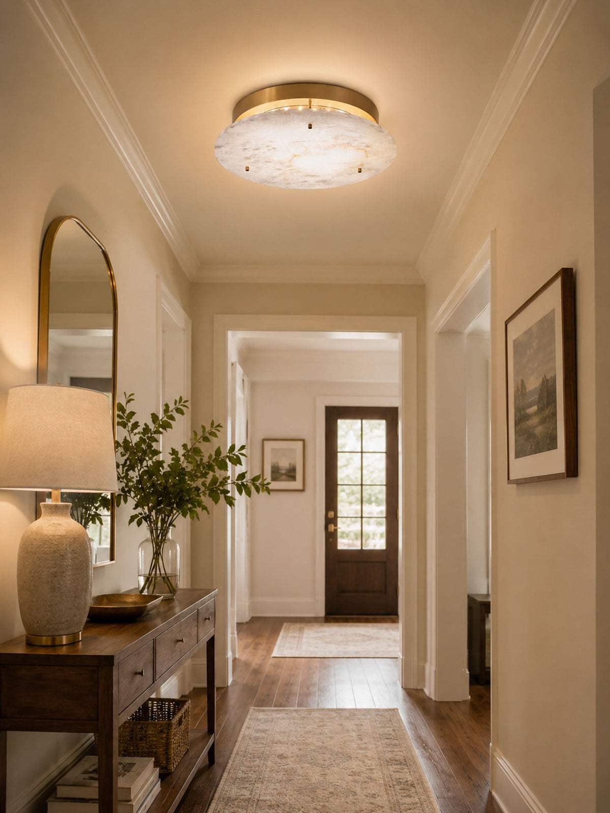 Alabaster Disc Ceiling Lamp