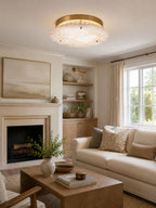 Alabaster Disc Ceiling Lamp