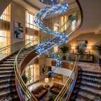 Nerissa LED Glass Dolphin Chandelier