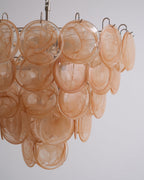 Orange Glass Disc Chandelier