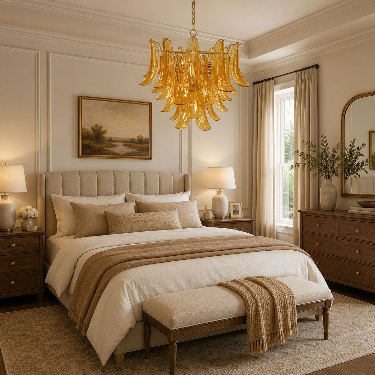 Murano Glass Leaf Chandelier