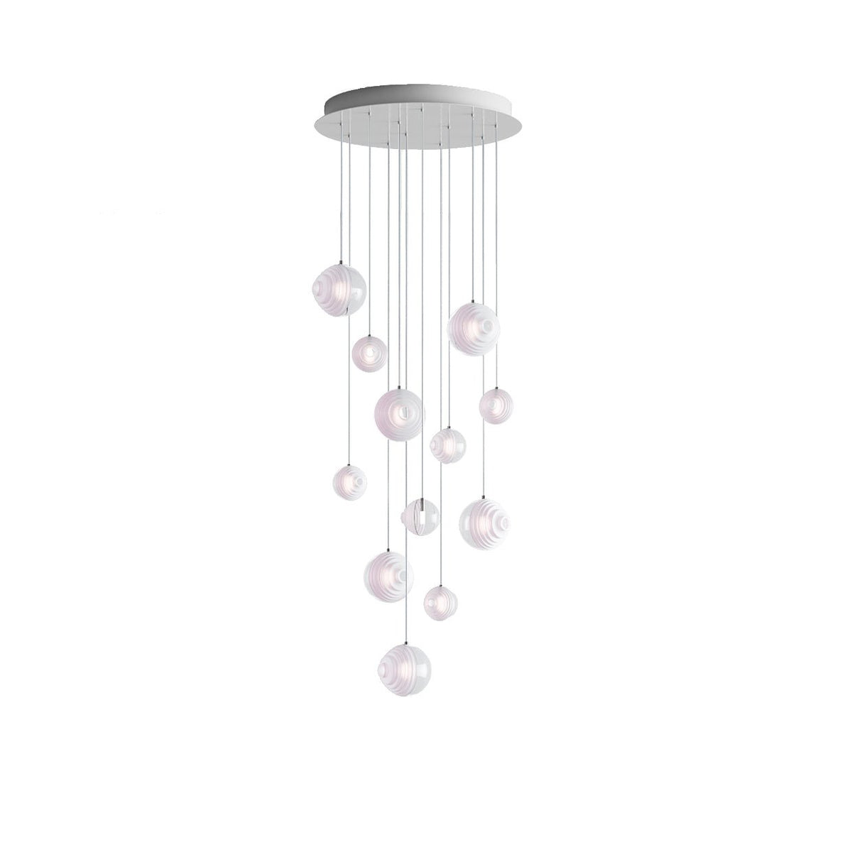 Cosmic Sphere Cascade Chandelier