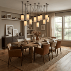 Cascading Chain Cylinder Chandelier