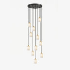 Alabaster Cylinder Cluster Chandelier