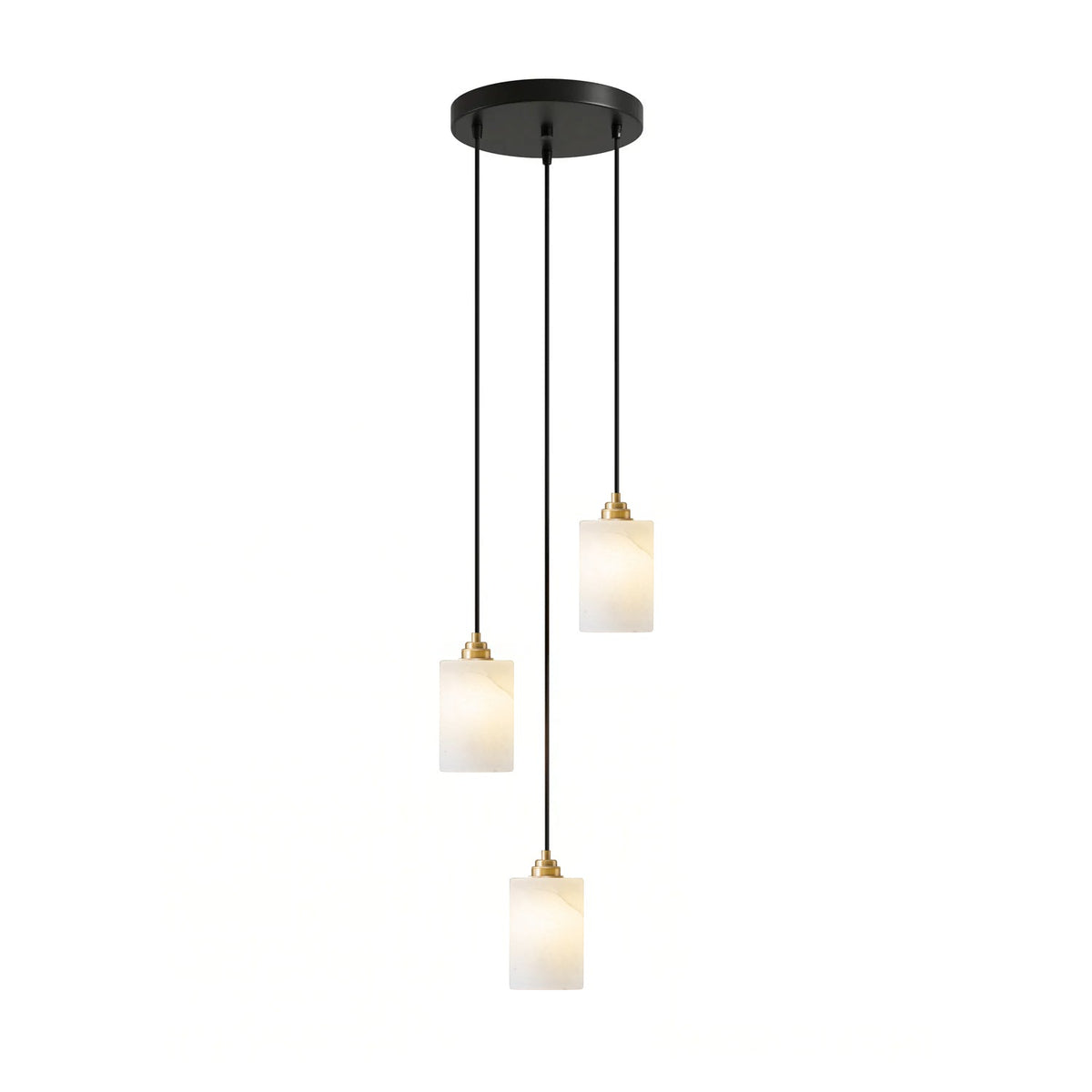 Alabaster Cylinder Cluster Chandelier