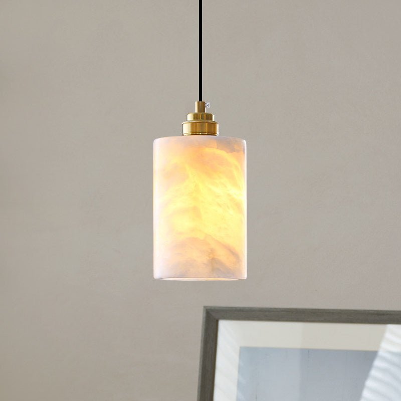 Alabaster Cylinder Cluster Chandelier