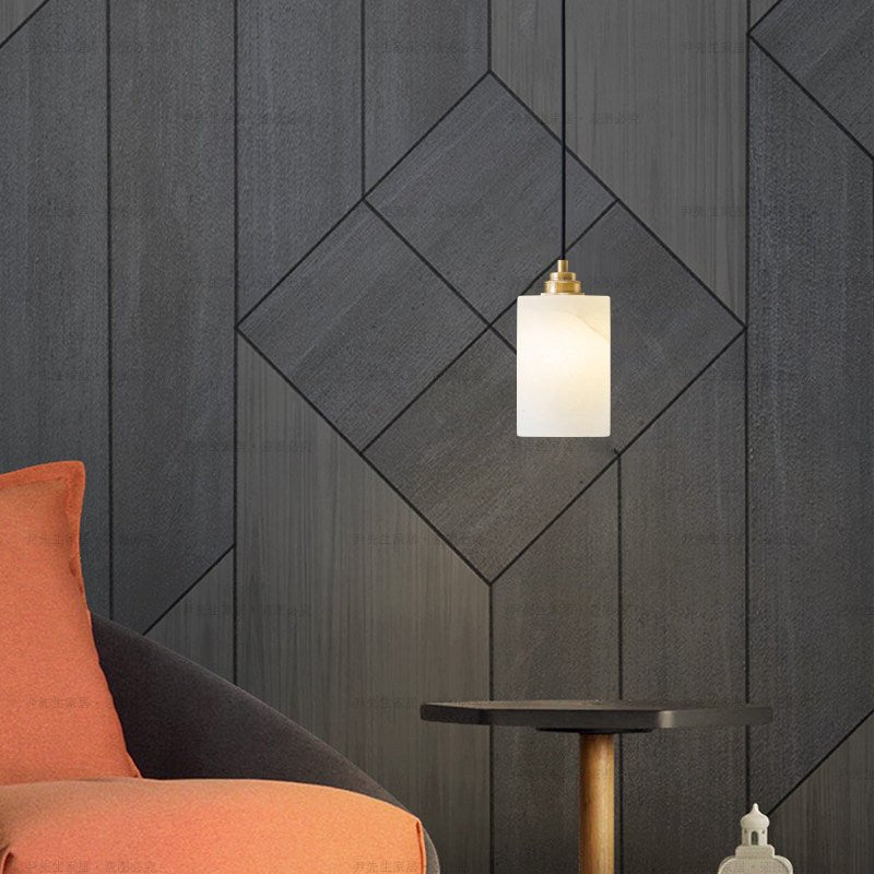 Alabaster Cylinder Cluster Chandelier
