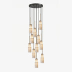 Tiered Alabaster Cluster Chandelier