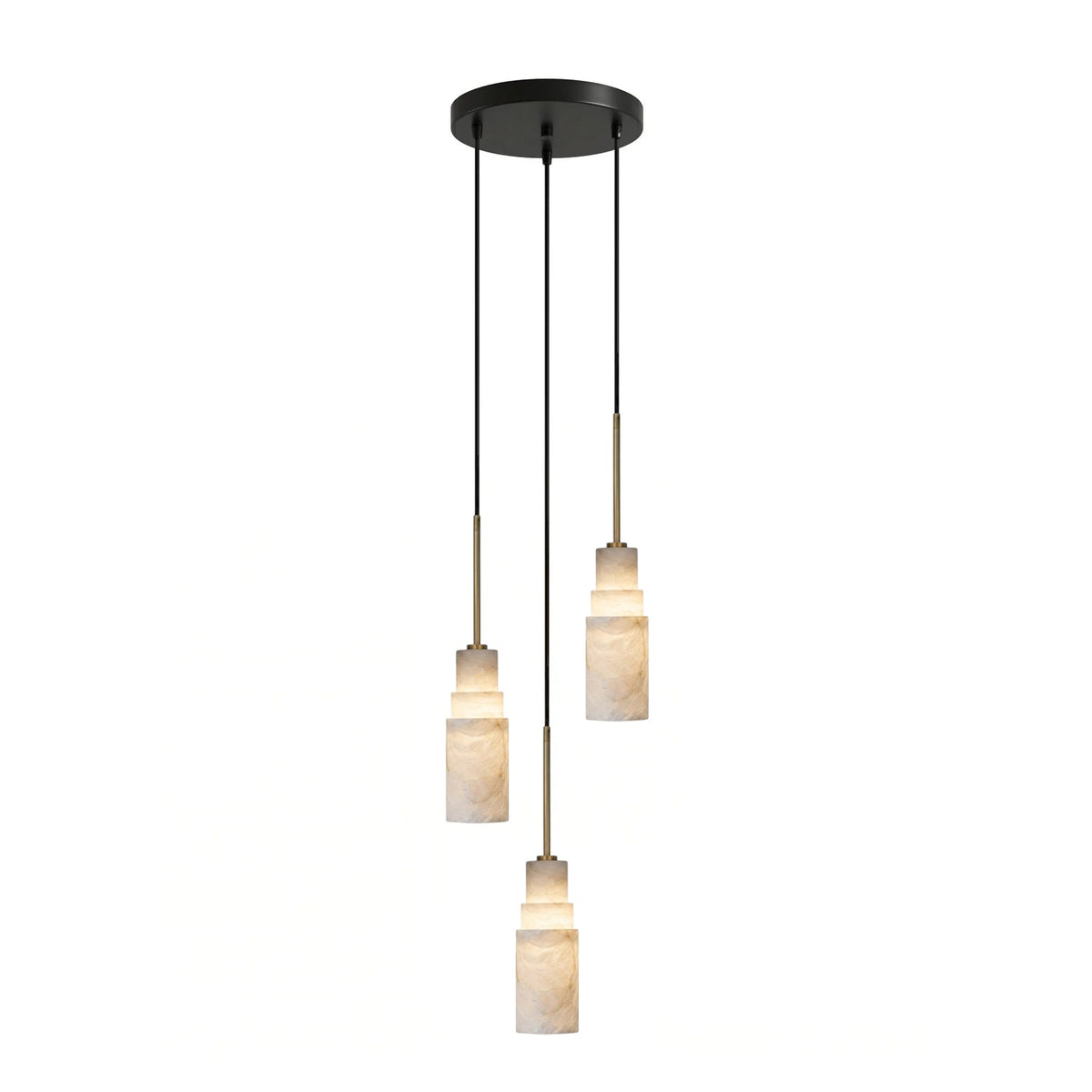 Tiered Alabaster Cluster Chandelier